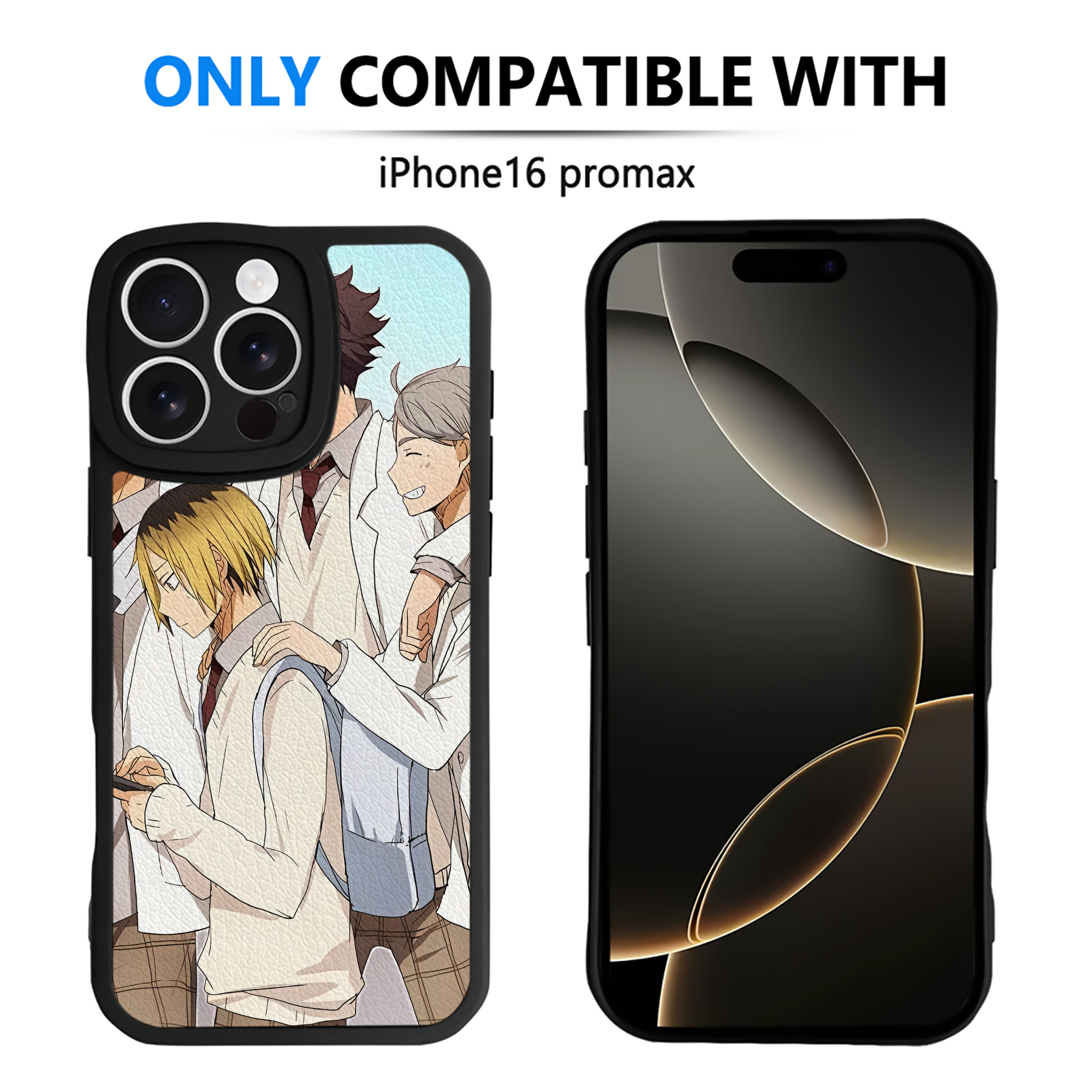 （画像用） ハイキュー!! Haikyu!! 【iPhone 16シリーズ対応】シリコンスマホケース（レザー調） 材質：シリコン